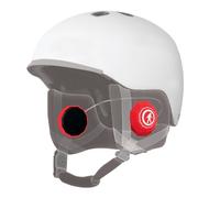 Outdoor Tech - Chips 3.0 Altoparlanti Bluetooth Casco - True Wireless Casco Cuffie Bluetooth per Sci - Snowboard - Mountain Bike e Arrampicata - Rosso