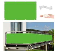 Outdoor - Telo ombreggiante resistente ai raggi UV e alle intemperie, con fascette per cavi per patio e appartamento, ideale per giardino, balcone e terrazza, 0,9 x 12 m, colore: verde