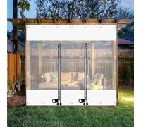 Outdoor Transparent Patchwork Waterproof Tarpaulin, Windbreak Plastic Side Panels with Eyelets, 0.3mm Waterproof Vinyl Curtains for Gazebo, Balcony, Plants(4.5x2.5m)
