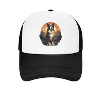 Outdoor Unisex Escursionista Border Collie Moutian Sunset Cappuccio da Baseball in Rete Personalizzata Uomini Unisex Maschile Crema Solare da Spiaggia Cappello Snapback Snapback