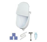 Outdoor Urinal - ABS 38.5x28.5x18cm | Wall Mounted Urine Diverter Flushing Urinal with Lid Portable Toilet Fixture Bathroom Restroom Potty Trainer | for garage backyard RV bathroom daily use