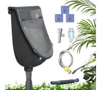 Outdoor Urinal For Backyard | 28.5x18x38.5cm Wall-Mounted PP Urinal With Lid, 1000g Odorless Toilet & Drain Pipe | No-Punch Installation For Garden, Motorhome, Dormitory, Home & Boy’s Outdoor Bathroom