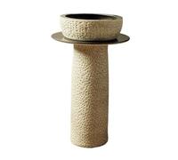 Outdoor Vanity Vessel Sink, Courtyard Garden Ceramic Column Basin, Balcony Sink Floor Standing Combo, Easy to Clean (Color : A) (B One Size)