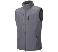 Outdoor Ventures Giacca softshell da uomo, impermeabile, antivento, senza maniche, sportiva, con tasche multiple, per il corpo, per il golf