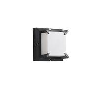 Outdoor Wall Sconce 5W Led Lamps Waterproof Modern Low Profile Lighting Fixtures Waterproof Ip54 Square Wall Mount Light For Porch Courtyards Matte Black Finish (Warm Light)
