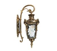 Outdoor Wall Sconce Single-Light Aluminum Material Wall Lantern With Water Pattern Glass Panels Waterproof European Style Wall Lamp For Porch Deck Patio Balcony