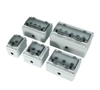 Outdoor Waterproof Button Box Control Box with Transparent Protective Window Cover Emergency Stop Start Stop Junction Box(F03)