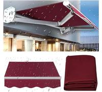 Outdoor Waterproof Manual Retrattable Patio Awning Replacement Fabric with UV Protection and Sun Shade Cover Canvas Shelter for Improved Outdoor Living