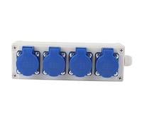 Outdoor Weather - Safe Electrical Outlet Box with Switch | ABS Flame Retardant & Particle - Protected Socket Enclosure | Rain - Safe Enclosure for Garden/Patio/Workshop Use (Four-position socket