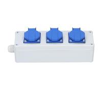 Outdoor Weather - Safe Electrical Outlet Box with Switch | ABS Flame Retardant & Particle - Protected Socket Enclosure | Rain - Safe Enclosure for Garden/Patio/Workshop Use (Three-position socket