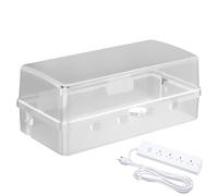 Outdoor Weatherproof Plug Cover Box, Lockable Waterproof Cable Storage Case for Extension Leads, Power Strips, Socket, and Outlet Protection in Rain or Snow, 1 Piece