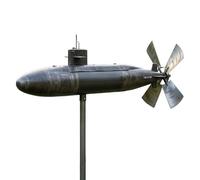 Outdoor Wind Spinners, 3D Submarine Design, Ground Yard Spinner Decoration, Motion Lawn Garden Ornament for Porch Balcony Deck Poolside Farmhouse Home Patio Outdoor Use Decor