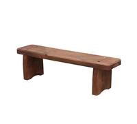 Outdoor Wooden Garden Bench for All Weather Use Backless Patio Chair with Flower Stand Front Porch Seating 60x20x35cm