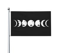 Outdoorbandiera Moon Phase Robuste Striscione Con 2 Occhielli Segnali Da Giardino Per Fattoria La Casa Vacanza 3X5 Ft
