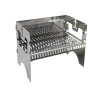 outdoorer AlpenFlare Light Grill - Barbecue mobile in acciaio inox per carbone Austria, barbecue da campeggio per trekking, giardino, festival, vanlife, barbecue e lago
