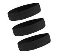 OutdoorEssentials - Fascia tergisudore per Uomini e Donne, Perfetta per Basket, Tennis, Calcio, Corsa e Allenamento, 3pk Black