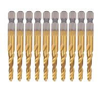 outdoorm 10 pezzi punte da trapano HSS 6.1 codolo quadrato esagonale in composito rivestito in titanio M5 utensili manuali hardware