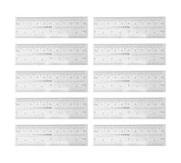 outdoorm 10 pezzi righello per misurazione unghie finte professionale portatile trasparente per nail art righello morbido in PVC per strumento di misurazione delle unghie