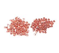 Outdoorm 100 Pz Rivetti a Doppio Tappo in Oro Rosa Rivetti Rotondi in Ferro per Borchie per Borse Borse Scarpe Cinture Artigianali in Pelle Fai da Te