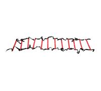 outdoorm Agility Ladder Football Speed Rope Scala Fissa Attrezzatura di allenamento di gioco fisso 6M 12Rung (Rosso)