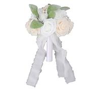 outdoorm Bouquet da sposa Fiori dai colori vivaci, romantici fiori fatti a mano, eleganti, per feste, uffici, negozi, giardini (Stile sposa 26x20 cm/10,23x7,87 pollici A)