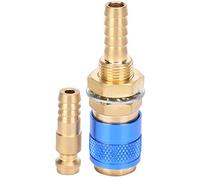Outdoorm Coppia di adattatori per gas raffreddati ad acqua da 8 mm Raccordo rapido per torcia per saldatore MIG TIG (Blu)