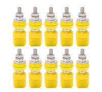 outdoorm J.50019 (1) Terminale di corrente M6 60A Terminali Binding Post in ottone placcato Connettore con spina a banana da 4 mm (Gialla)