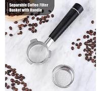 Outdoorm Pressino per caffè 2 in 1 53 mm Pressino per caffè espresso con agitatore Base curva in acciaio inossidabile Distributore di caffè magnetico Pressino Portafiltro senza