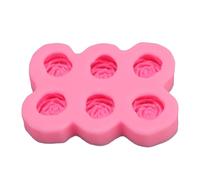 outdoorm Rose Silicone Fondant Molding 6 Cavity Flower Candy Chocolate Ice Cube Sugarcraft Cake Decorating Kitchen Baking Tool