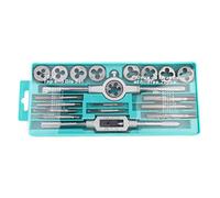 Outdoorm Set di matrici per maschi con filettatura metrica da 20 pezzi Set di utensili manuali per matrici portatili ad alta durezza in lega