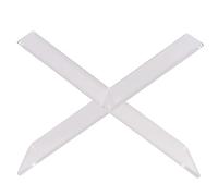 Outdoorm Supporto per libri in acrilico, ripiano espositivo a forma di X per libri di cucina, ricette, menu, riviste, porta libri illustrati. (Trasparente)