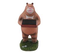 outdoorm Supporto per orologio in resina Modello fatto a mano con figurine decorative Espositore per orologi per la casa (Orso bruno)