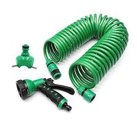 outdoorm Tubo da Giardino Recoil con Ugello 7 Modelli di Spruzzo Irrigatore ad Alta Pressione per Autolavaggio Getto/Ventilatore/Nebulizzazione Spruzzatore a Mano con Diversi (Tubo flessibile da 7,5