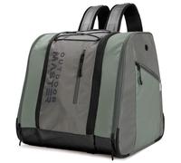 OutdoorMaster Borsa per scarponi da sci da 38 litri, zaino da viaggio per scarponi da snowboard con fondo impermeabile per casco da sci, occhiali e guanti, grigio scuro