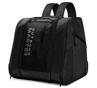 OutdoorMaster Borsa per scarponi da sci da 38 litri, zaino da viaggio per scarponi da snowboard con fondo impermeabile per casco da sci, occhiali e guanti - nero