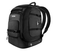 OutdoorMaster Borsa per stivali, 65 l, impermeabile, da sci, snowboard, cuscino d'aria, cuscinetto a spalla, borsa da sci, zaino da viaggio per caschi da sci, occhiali e accessori, uomo e donna, nero scuro