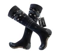 OutdoorMaster Calze Termiche Sci in Cotone Premium - Calze Trekking Uomo/Donna - Confezione 2 Paia, Altezza al Polpaccio - Traspiranti, Antiscivolo e Resistenti, per Sci, Snowboard e Outdoor