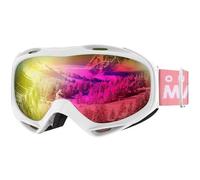 OutdoorMaster Maschera da Sci OTG Premium Unisex, Antiappannamento Maschera Snowboard, Protezione UV al 100% Occhiali da Sci, Maschere Sci per Uomo, Donna, Ragazzi e Ragazze (VLT 13%)