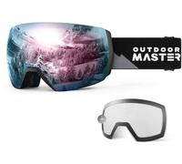 OutdoorMaster Maschera Sci Adulti Nera Lenti Zaffiro Rosa e Chiara VLT