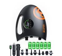 OutdoorMaster Pompa ad aria elettrica ricaricabile ad alta pressione da 88,8 Wh 20 psi, Shark 2S, spegnimento automatico e sgonfiaggio, ingresso CC 12 V e tipo C, per stand up paddle gonfiabili,