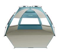 OutdoorMaster Tenda da spiaggia pop up per 3-4 persone, XL, facile da installare, portatile, pieghevole, con protezione UV UPF 50+, lucernario rimovibile, dimensioni famiglia (cancun Seashore)