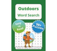 Outdoors: Word Searches with Easy to Read Print About Camping, Fishing, Hiking and More | 6x9 inches, 110 pages | 50+ Puzzles … Gift for Vacations Holidays and Free Times
