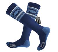 OutdorMaster - Calze da sci unisex in lana merino, sopra il polpaccio, con polsino antiscivolo per uomo e donna