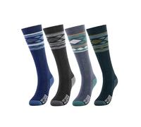 OutdorMaster - Calze da sci unisex in lana merino, sopra il polpaccio, con polsino antiscivolo per uomo e donna