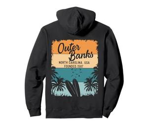 Outer Banks Camicie Uomo Donna Bambini OBX North Carolina NC Felpa con Cappuccio