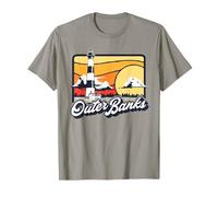 Outer Banks Faro Bodie Island Vintage Carolina Beach Maglietta