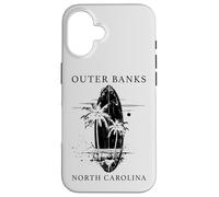 Outer Banks North Carolina Surf Vintage Surf Board Surfer Custodia per iPhone 16