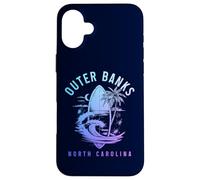 Outer Banks North Carolina Surf Vintage Surf Board Surfer Custodia per iPhone 16 Plus
