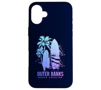 Outer Banks North Carolina Surf Vintage Surf Board Surfer Custodia per iPhone 16 Plus