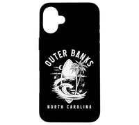 Outer Banks North Carolina Surf Vintage Surf Board Surfer Custodia per iPhone 16 Plus